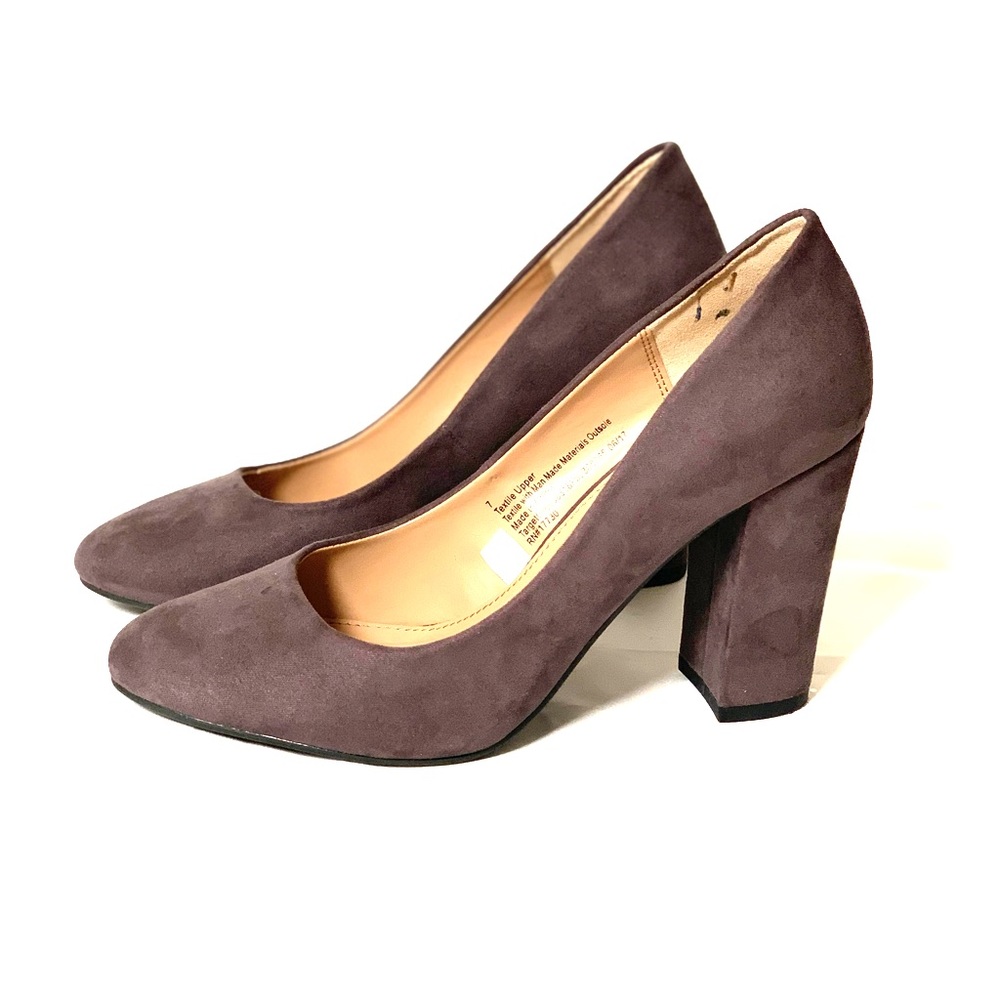 A new day suede block heels